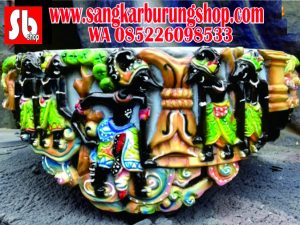 Tebok Lovebird Motif Wayang