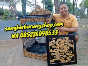 Jual Sangkar Cucak Rowo Ukir 9 Naga